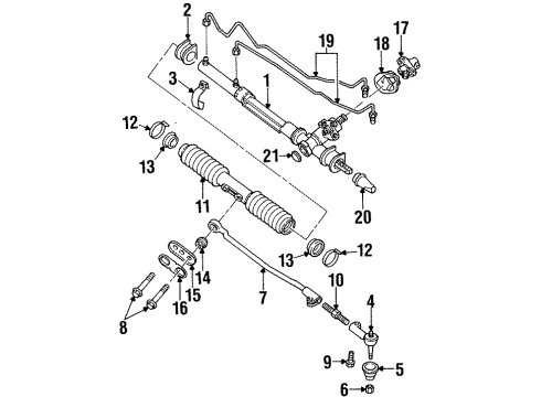 1992 Oldsmobile Achieva Steering Gear Diagram for 26046148