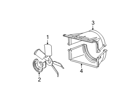 1997 Chevy K1500 Upper Shroud Diagram for 15739590