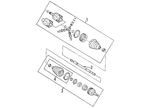 2000 Cadillac Seville Front Axle Shafts & Joints, Drive Axles Diagram