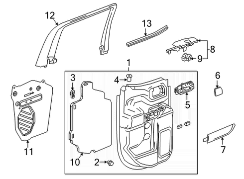 2022 Chevy Silverado 3500 HD Insulator, Rear Lower Diagram for 84467906