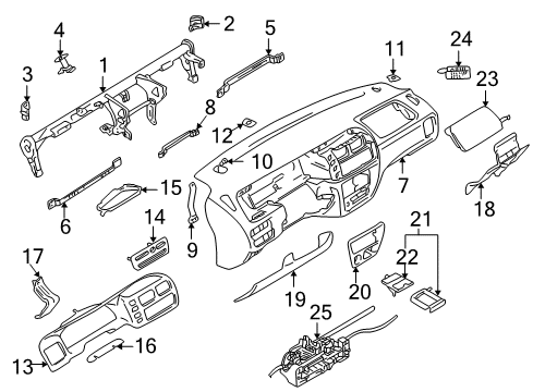 2000 Chevy Tracker A/C & Heater Control Units Diagram