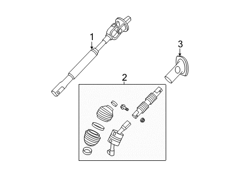 2012 Chevy Avalanche Steering Column & Wheel, Shroud, Switches & Levers Diagram 3 - Thumbnail