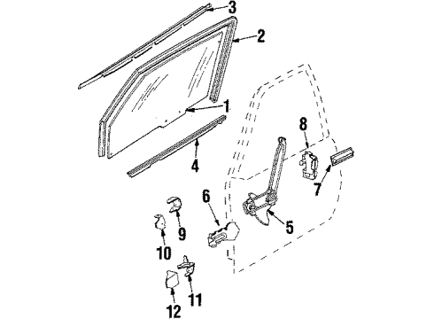 1984 Chevy Cavalier Window Switch, Black Diagram for 20446114