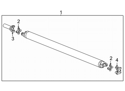 2024 GMC Sierra 3500 HD Drive Shaft  Diagram 3 - Thumbnail