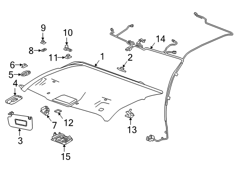 2022 Chevy Silverado 1500 LTD Coat Hook, Gray Diagram for 84258404