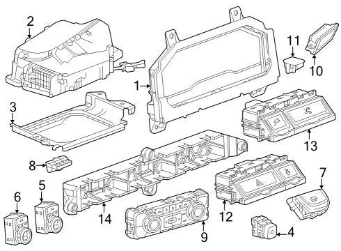 2024 GMC Sierra 2500 HD Instrument Cluster Diagram for 86557162