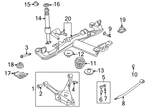 1998 Buick Park Avenue Lower Control Arm Bushing Diagram for 6270752