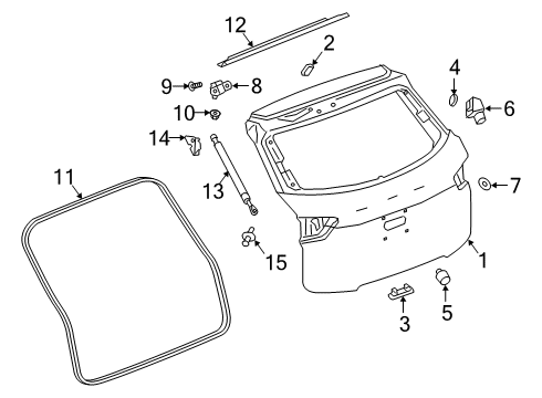 2021 Chevy Blazer Gate & Hardware Diagram