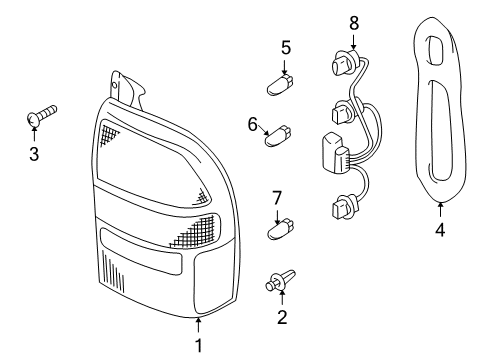 2000 Chevy Tracker Combination Lamps Diagram