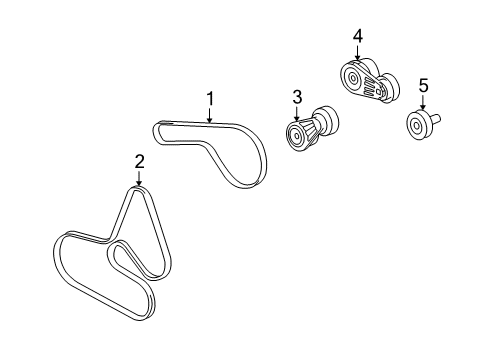 2004 Cadillac SRX Belts & Pulleys, Cooling Diagram 2 - Thumbnail