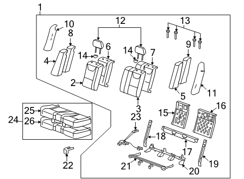 2012 Chevy Malibu Rear Seat Components Diagram