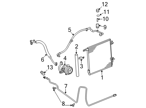 2010 GMC Canyon A/C Condenser, Compressor & Lines Diagram 2 - Thumbnail