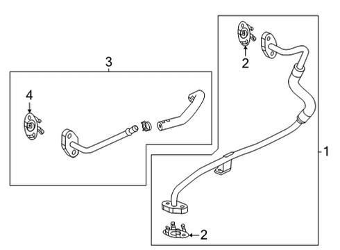 2022 Chevy Silverado 3500 HD Water Feed Tube Diagram for 12691900