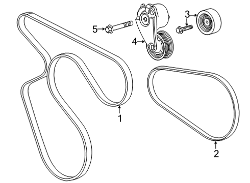 2022 GMC Sierra 3500 HD Belts & Pulleys Diagram 4 - Thumbnail