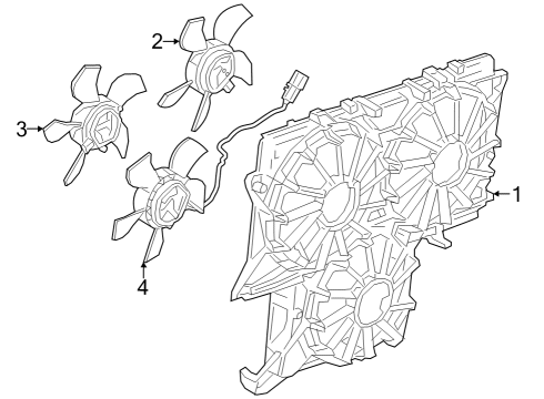 2023 Cadillac Escalade Cooling System, Radiator, Water Pump, Cooling Fan Diagram 2 - Thumbnail