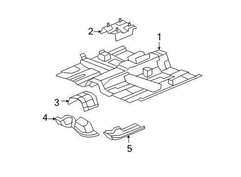 2007 Saturn Aura Pillars, Rocker & Floor - Floor & Rails Diagram 2 - Thumbnail