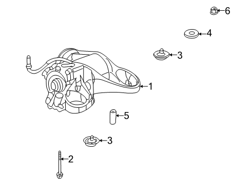 2005 Pontiac Montana Axle & Differential - Rear Diagram