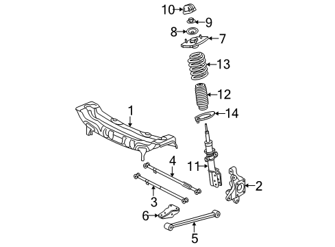 2007 Pontiac Grand Prix Spring, Rear Diagram for 10258881