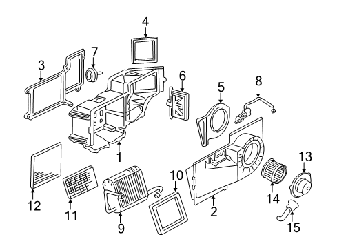 1997 Chevy Express 2500 HVAC Case Diagram