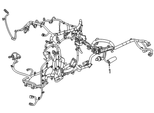 2020 Chevy Silverado 3500 HD Engine Harness Diagram for 84742283