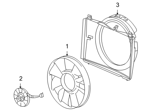 2004 Buick Rainier Fan Shroud Diagram for 15204231