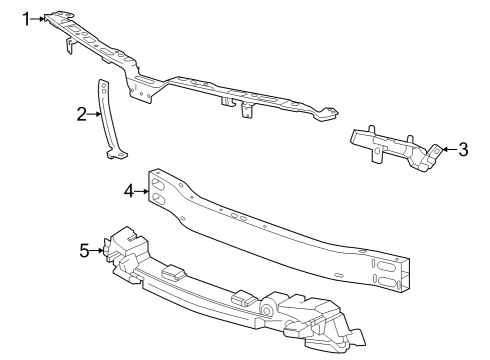 2024 Cadillac XT4 Bumper & Components - Front Diagram 4 - Thumbnail