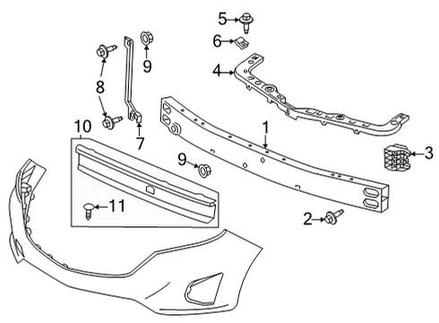 2022 Chevy Equinox Bumper & Components - Front Diagram 3 - Thumbnail