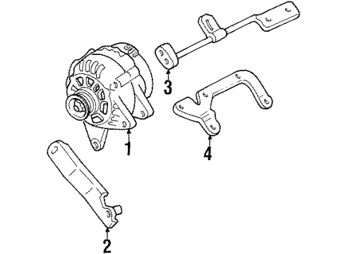 1999 Oldsmobile Intrigue Alternator Diagram for 19244738
