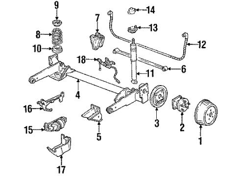 1991 Chevy Lumina APV Air Compressor Diagram for 22134299