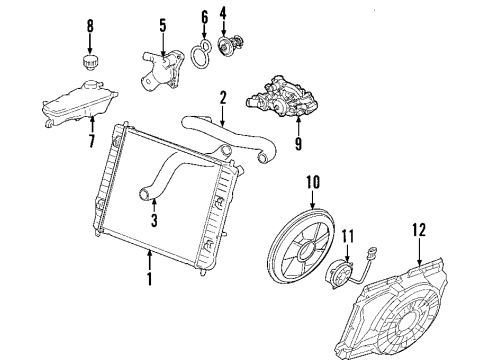 2007 Chevy Corvette Cooling Fan Diagram for 15819952