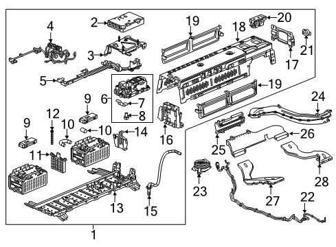 2019 Buick LaCrosse Battery Cable Diagram for 26237329