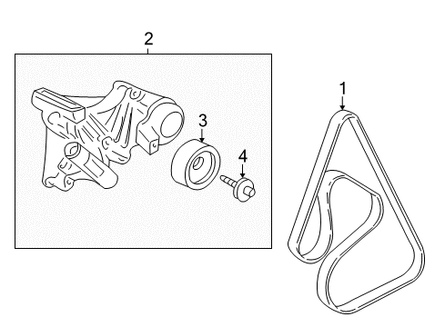 2000 Buick LeSabre Belts & Pulleys Diagram