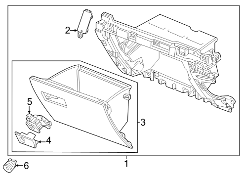 2022 GMC Sierra 1500 Glove Box Diagram 3 - Thumbnail