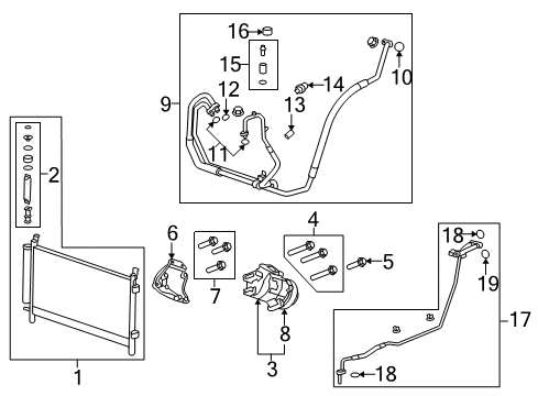 2013 Chevy Camaro Condenser Diagram for 23456530