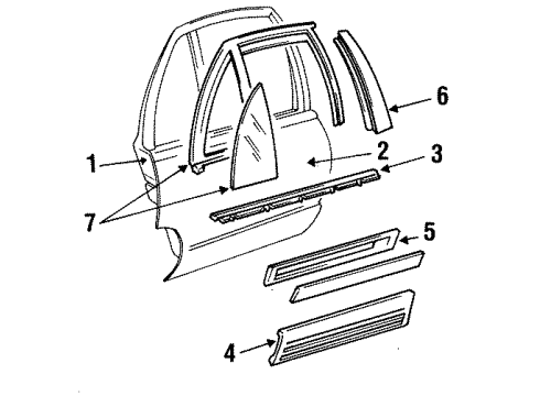 1995 Oldsmobile 98 Rear Door Diagram