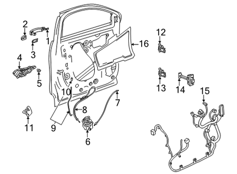 2021 Buick Encore GX Cable, Front Driver Side Diagram for 42737654