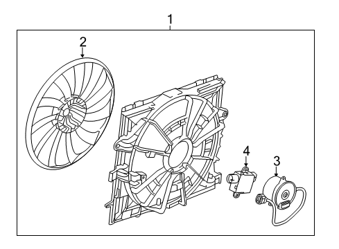 2017 Cadillac ATS Cooling System, Radiator, Water Pump, Cooling Fan Diagram 7 - Thumbnail