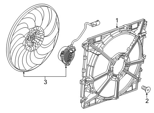2016 GMC Canyon Cooling System, Radiator, Water Pump, Cooling Fan Diagram 5 - Thumbnail