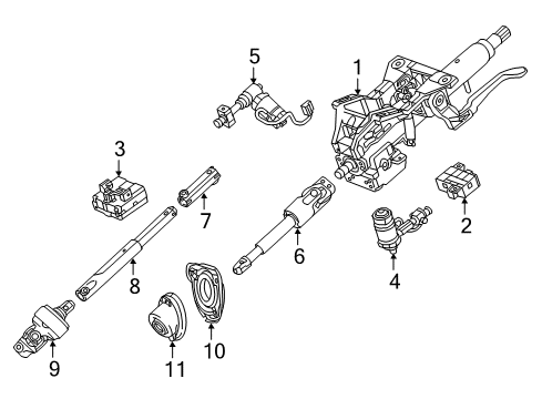 2018 Cadillac ATS Steering Column Diagram for 85118029