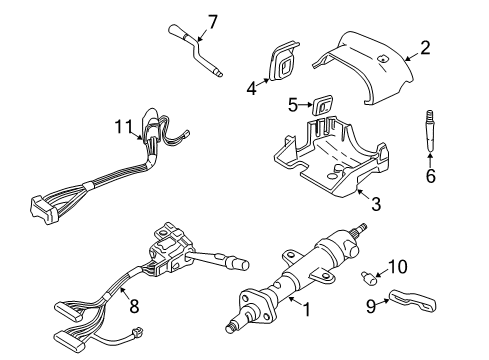 1997 Buick Regal Steering Column Diagram for 26061484
