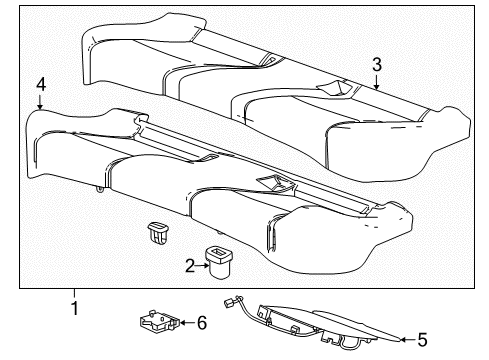 2016 Chevy Cruze Rear Seat Components Diagram 2 - Thumbnail