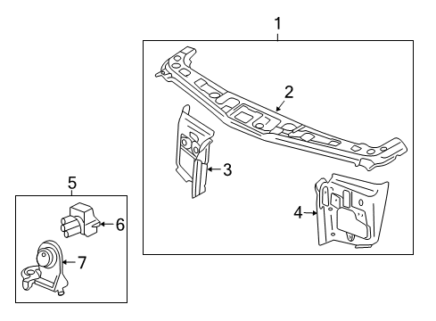 2007 Saturn Vue Radiator Support Diagram 2 - Thumbnail