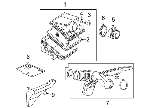 2007 Cadillac Escalade EXT Air Intake Diagram