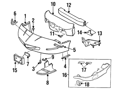 1995 Pontiac Firebird Front Bumper Diagram