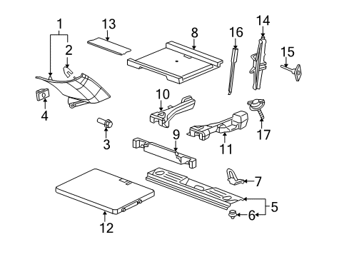2008 Pontiac Torrent Interior Trim - Rear Body Diagram