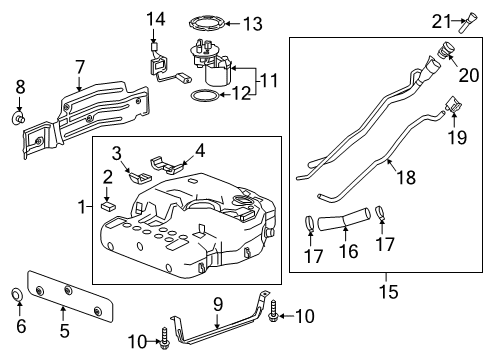 2020 Cadillac XT6 Front Shield Diagram for 23338706