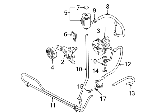 2002 Chevy Tracker Return Hose Diagram for 30023669