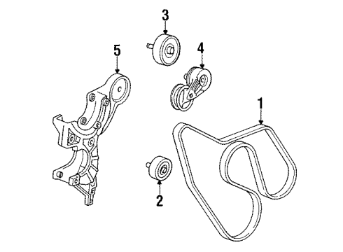 1990 GMC K3500 Belts & Pulleys, Cooling Diagram 3 - Thumbnail