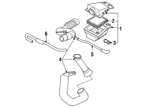 1994 Pontiac Sunbird Air Cleaner Diagram for 25098492