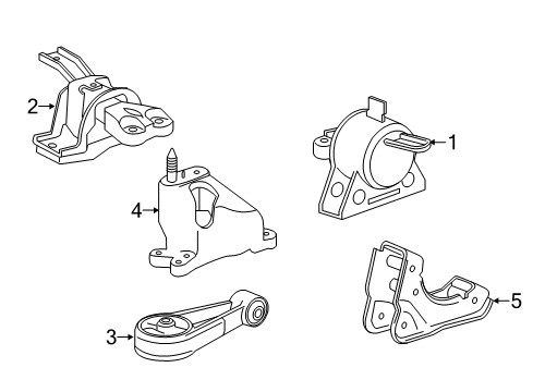2013 Chevy Spark Engine & Trans Mounting Diagram